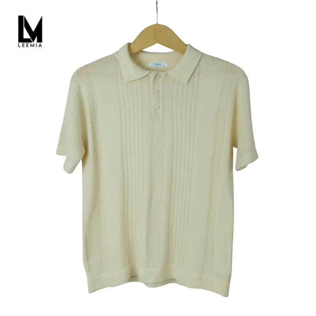 Soft Beige Collar T-Shirt
