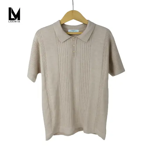 Beige Collar T-Shirt